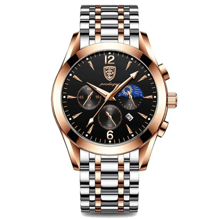 ساعة بيرتاسي بتصميم ثنائي اللون – كرونوغراف أنيق للمظهر العصري