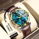 POEDAGAR 936 – ساعة رجالية فاخرة جلدية مقاومة للماء